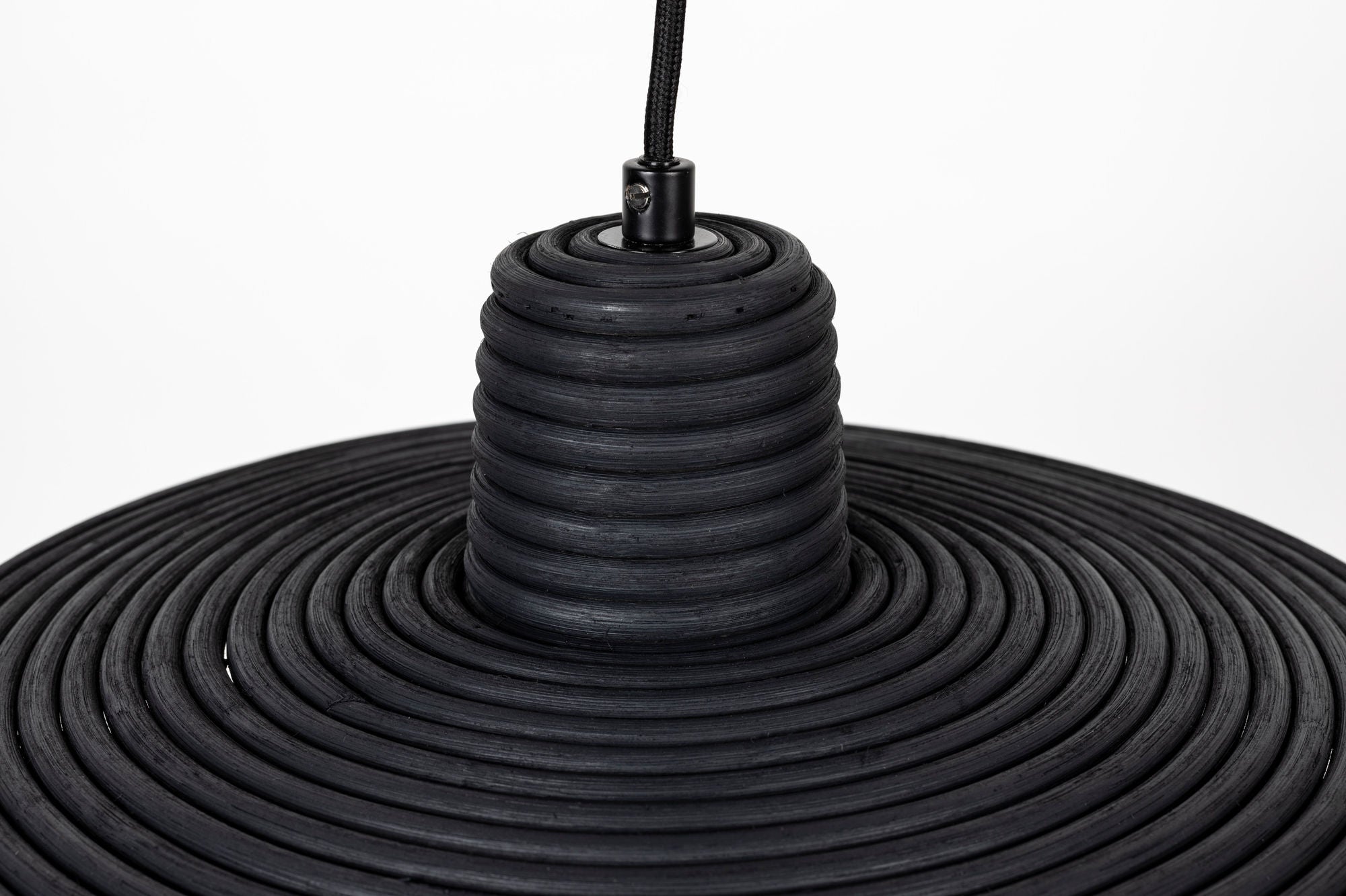 Zuiver Balance Black Rattan Pendant Lamp Small